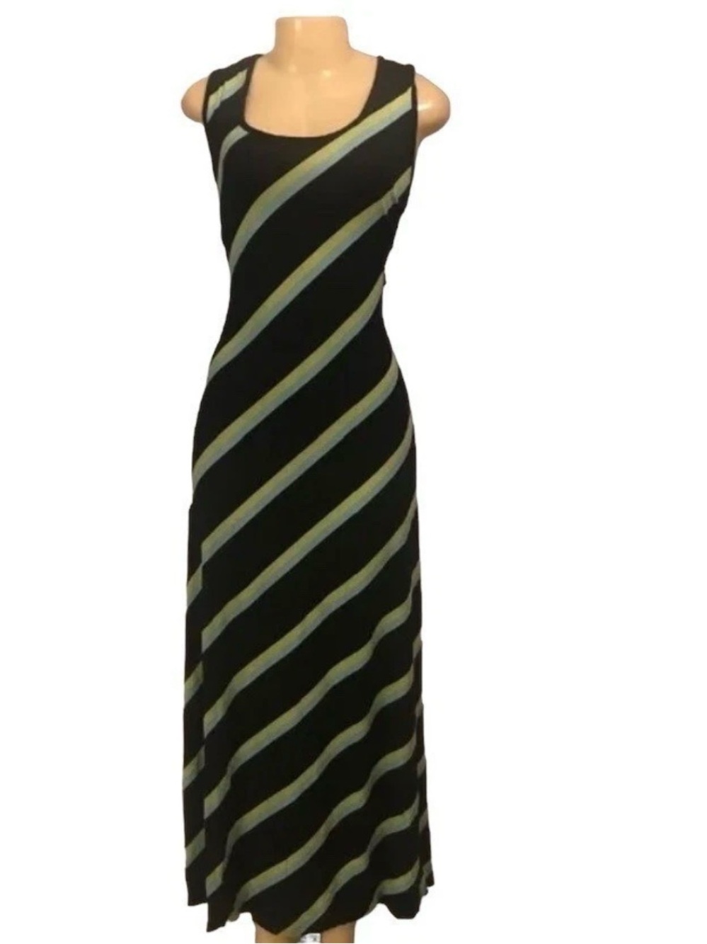 Exist Sz M Women Maxi Dress Black and Green